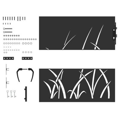 Tuinpoort met slot Zwart 85 x 100 cm Poedergecoat staal