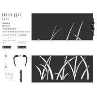 Tuinpoort met slot Zwart 85 x 100 cm Poedergecoat staal - thumbnail