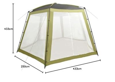 Zwembadtent 500x433x250 cm stof groen