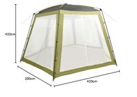 VidaXL Zwembadtent 500x433x250 cm stof groen - thumbnail