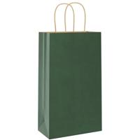 VidaXL Papieren zakken 250 st met hengsels 21x11x36 cm groen - thumbnail