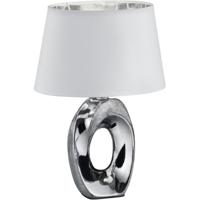 Elegante LED Tafellamp in Mat Zilver - E14 Fitting - Keramiek - thumbnail