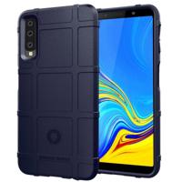 Schokbestendige beschermer cover volledige dekking siliconen case voor Galaxy A7 2018 (donkerblauw) - thumbnail