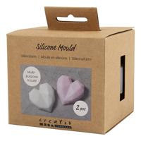 Creativ Company Siliconen vormen, facetgeslepen hart, h: 2 cm, l: 6 cm, b: 5,8 cm, 2 stuk/ 1 doos - thumbnail