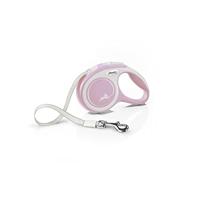 Flexi New Comfort Tape Grey & Rose Extra Small 3m Intrekbare Hondenriem/Lijn voor honden tot 12kg/26lbs - thumbnail