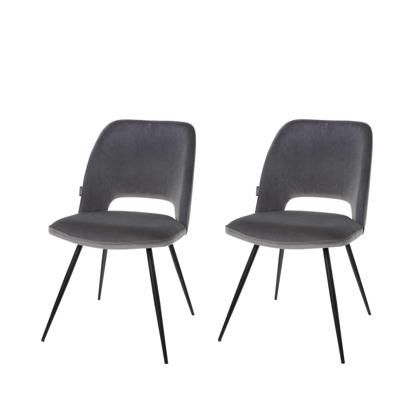 Riverdale Eetkamerstoel Elja grijs - set van 2 Riverdale Eetkamerstoel Elja grijs - set van 2