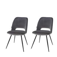Riverdale Eetkamerstoel Elja grijs - set van 2 - thumbnail