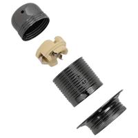 Lamphouders 2 st glanzend zwart E27 - thumbnail