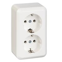 ELSO AP-stekkerdoos 395404 2-voudig 16A CONTURA zuiver wit Meerdere kleuren 1 stuk(s) - thumbnail