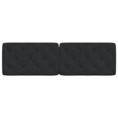 Hoofdbordkussen 160 cm fluweel zwart