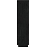 Boekenkast/kamerscherm 40x35x135 cm massief grenenhout zwart - thumbnail