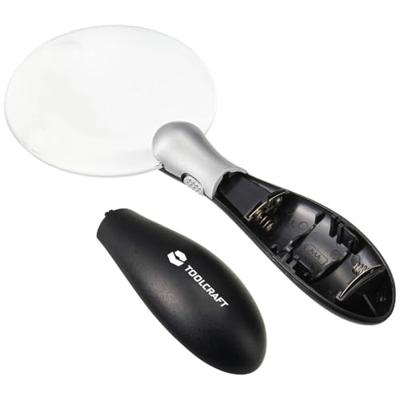 TOOLCRAFT TO-8997036 Vergrootglas Met LED-verlichting Vergrotingsfactor: 3 x, 5 x
