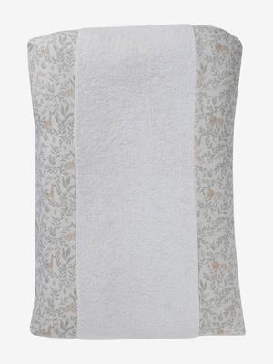 Hoes voor aankleedkussen gemaakt van katoengaas/badstof beige, bedrukt