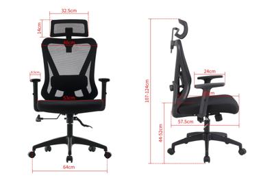 Activejet T5 ergonomische bureaustoel zwart