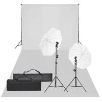 VidaXL Fotostudioset met verlichtingsset en achtergrond - thumbnail