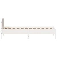 Bedframe zonder matras massief grenenhout wit 90x200 cm - thumbnail