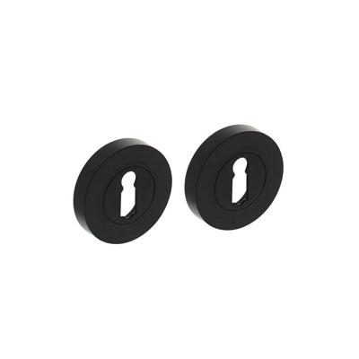 Sleutelplaatje rond 52x10mm zwart Sleutelplaatje rond 52x10mm zwart