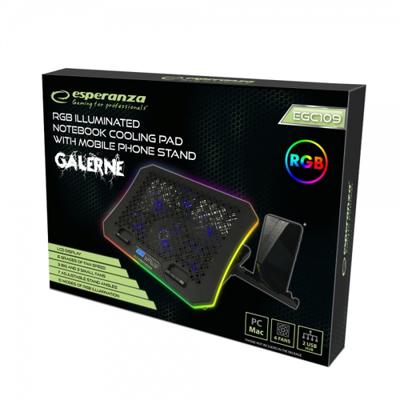 Esperanza GALERNE laptop cooling pad 48,3 cm (19") 2100 RPM Zwart