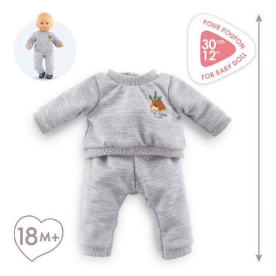 Corolle grijs joggingpak kleine ontdekker - 30cm