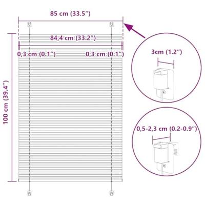 VidaXL Plissé rolgordijn 85x100 cm stofbreedte 84,4 cm polyester roze VidaXL Plissé rolgordijn 85x100 cm stofbreedte 84,4 cm polyester roze