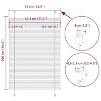 Pliss rolgordijn 85x100 cm stofbreedte 84,4 cm polyester roze - thumbnail