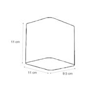 QAZQA Moderne wandlamp roestbruin incl. LED IP54 vierkant - Evi - thumbnail