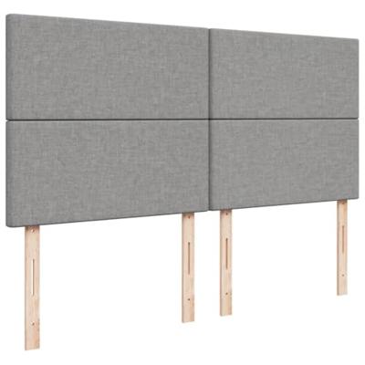 Boxspring met matras stof lichtgrijs 180x200 cm