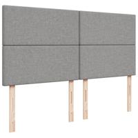 Boxspring met matras stof lichtgrijs 180x200 cm - thumbnail