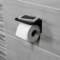 Cornat Toiletrolhouder Planchet Zwart - T364205 - thumbnail