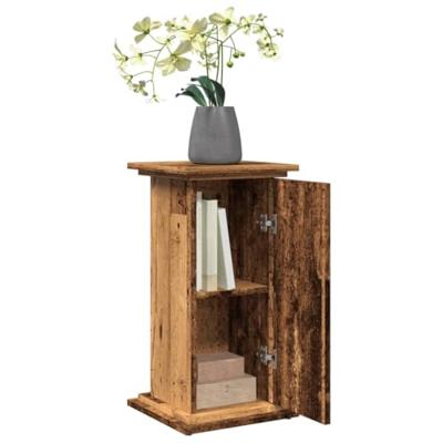 Sokkel met opbergruimte 31x30x60 cm bewerkt hout oud houtkleur