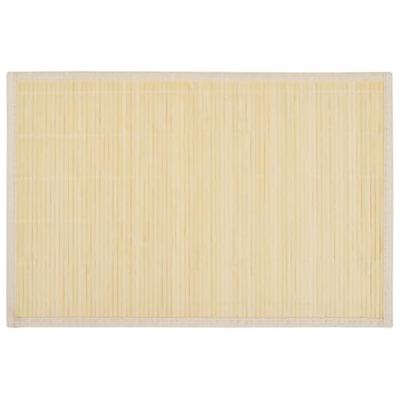 VidaXL 6 placemats bamboe 30 x 45 cm natuurlijk VidaXL 6 placemats bamboe 30 x 45 cm natuurlijk
