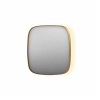 Spiegel INK SP30 60x4x60 cm incl. Indirect LED-Verlichting Rondom en Spiegelverwarming Geborsteld Mat Goud - thumbnail