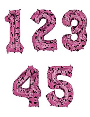 Folieballon Cijfer 4 Minnie Mouse Roze (66cm)