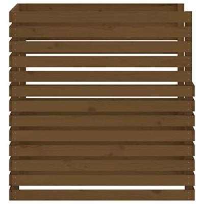 Compostbak 100x100x102 cm massief grenenhout honingbruin - thumbnail