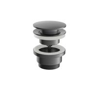 Hotbath Plug Archie Altijd Open Schroef Rond Geborsteld Gunmetal PVD - thumbnail