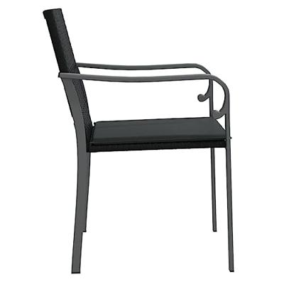 Tuinstoelen 2 st met kussens 56x59x84 cm poly rattan zwart Tuinstoelen 2 st met kussens 56x59x84 cm poly rattan zwart