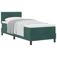 Boxspringbed met matras fluweel donkergroen 80x200 cm - thumbnail