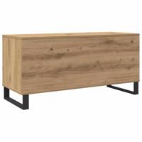 Platenkast met plank artisanaal eikenkleurig 100 x 38 x 48 cm - thumbnail