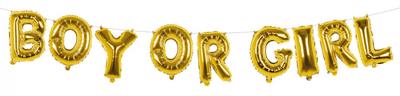 Folieballonslinger Gender Reveal &apos;Boy Or Girl&apos; (4m)