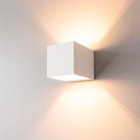 Fornax bianco by LUSENZ - Kubusvormige up and down wandlamp met een mat witte coating - thumbnail