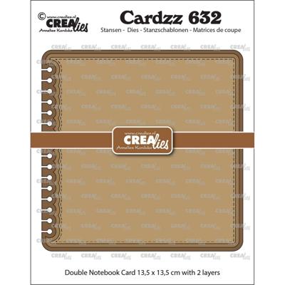 Crealies • cardzz stans dubbele kaart notebook 13,5x13,5cm met afgeronde hoeken