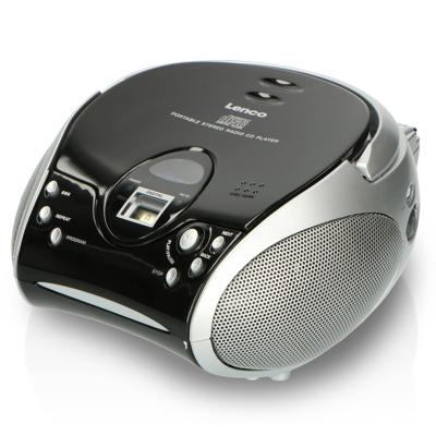 Lenco SCD-24 CD-radio voor kinderen - Stereo - Boombox - FM-radiotuner - Ttel-opslag - 2 x 1,5 W RMS-vermogen - wisselstroom en batterij - zilver veelkleurig