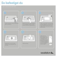 Sealskin Ribb Badmat - 40x70cm - Antislip - inclusief - zwarte haak - Antraciet 800624 - thumbnail