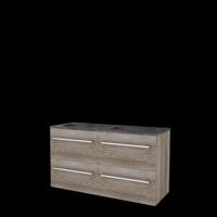 Basic-Line Start 46 Badkamermeubelset - 120 x 46 cm - Met Grepen - 4 Lades - Hardstenen Wastafel - Zonder Kraangat - Scotch Oak - thumbnail