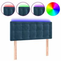 Hoofdbord LED 100x5x78/88 cm fluweel donkerblauw - thumbnail