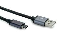 ROLINE USB 2.0 Kabel, C - A, M/M, zwart, 0,8 m - thumbnail