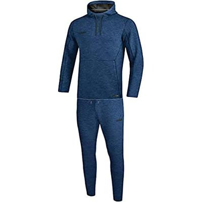 JAKO M9629 Joggingpak Met Sweaterkap Premium Basics - Royal Gemeleerd - XXL