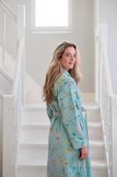 Pip Studio Pip Studio Les Fleurs Bathrobe Blue XL - thumbnail