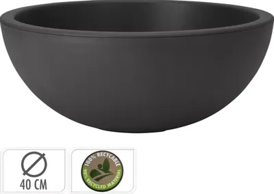 Plantenschaal Kunststof Ø40cm Antraciet