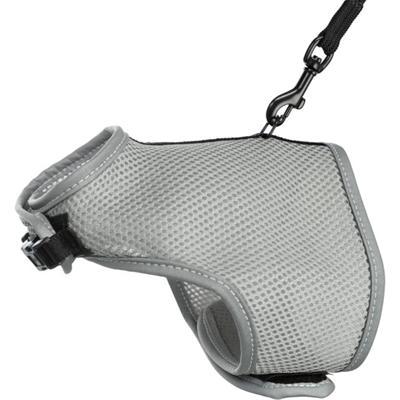 Trixie softtuigje met riem voor de kat Grijs